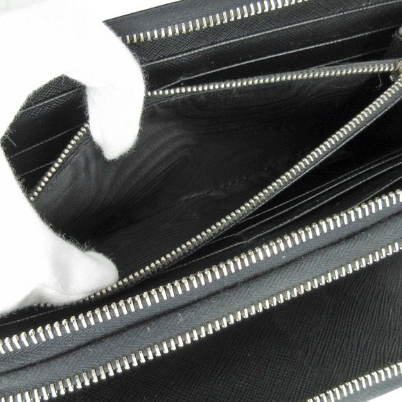 Prada Double Zip Wallet Saffiano Leather Black - Picture 8 of 8